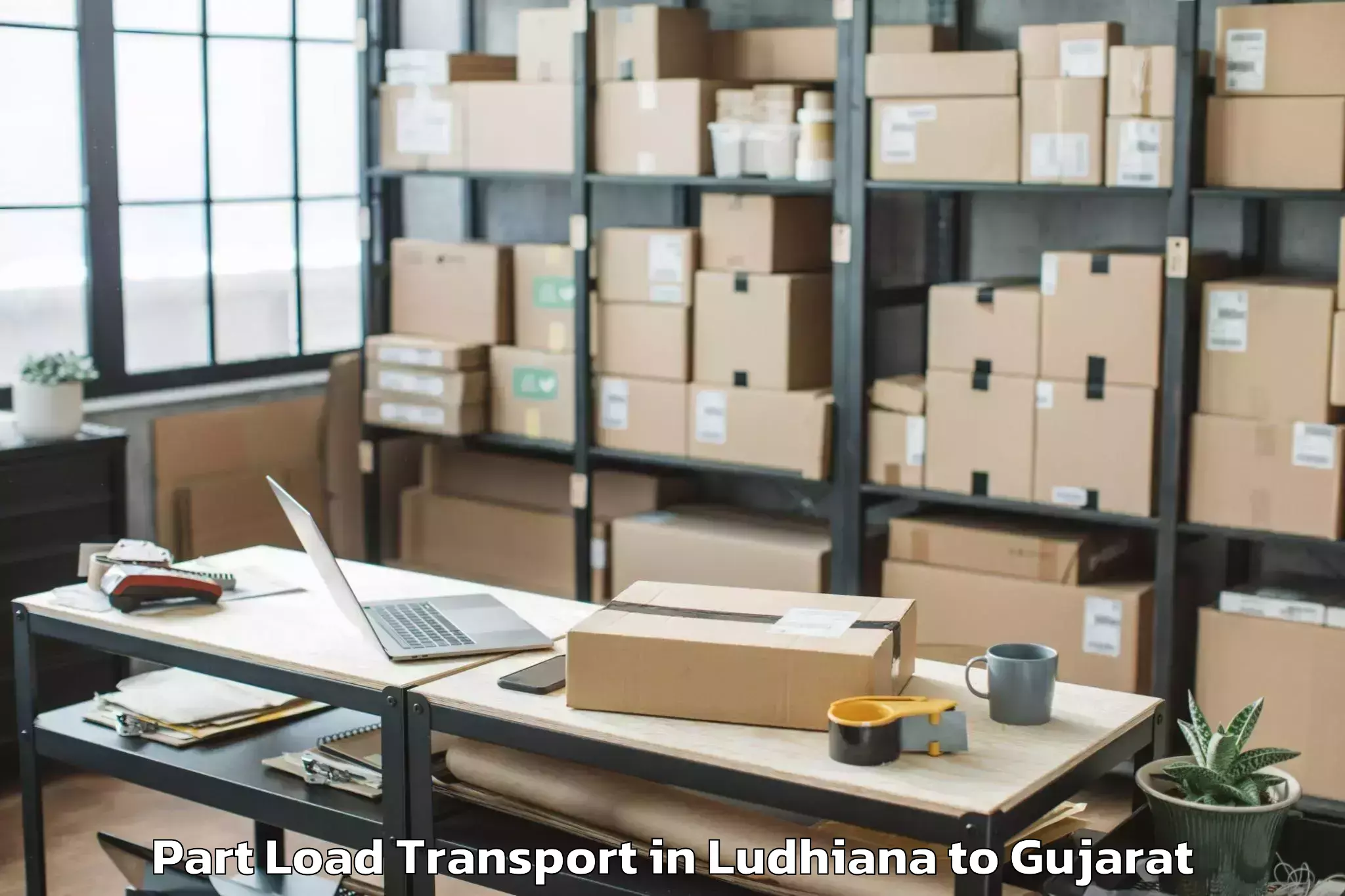 Hassle-Free Ludhiana to Devgadh Bariya Part Load Transport